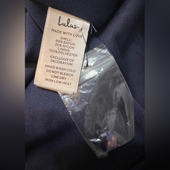 Lulus Velvet Floral Halter Midi Dress Slit Size Medium Navy Purple Pink - Picture 3 of 8